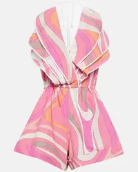 Emilio Pucci Jumpsuit corta Marmo in cotone Rosa