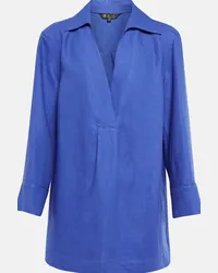 Loro Piana Top in lino Blu