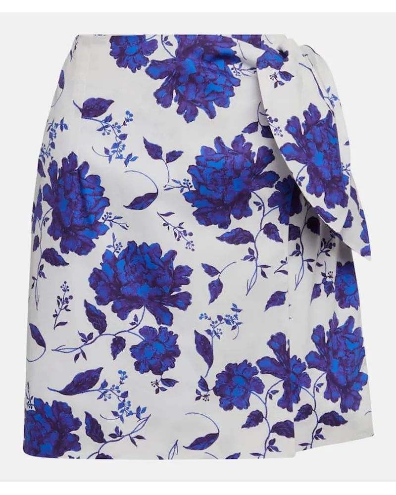 EMILIA WICKSTEAD Minigonna Imy in cotone con stampa Bianco