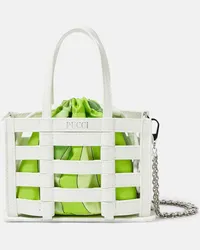 Emilio Pucci Borsa Cage Mini in pelle e seta Multicolore