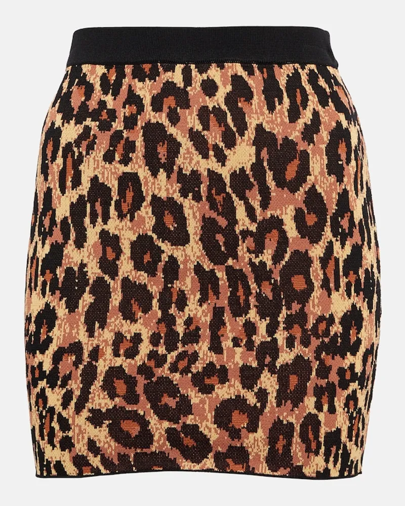 STAUD Minigonna Manette con stampa leopardata Multicolore
