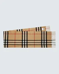 Burberry Sciarpa Vintage Check in cashmere Beige