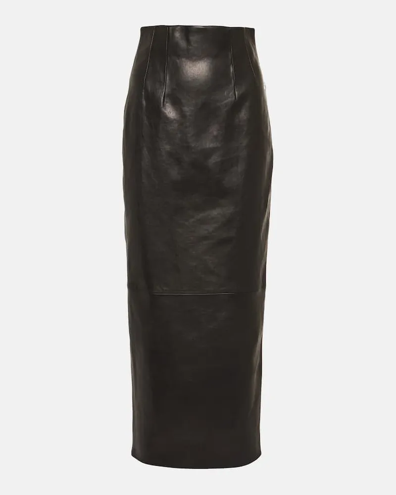 KHAITE Gonna a tubino Loxley in pelle Nero