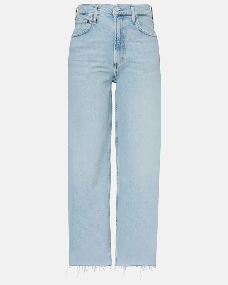 AGOLDE Jeans Ren a gamba larga e vita alta Blu