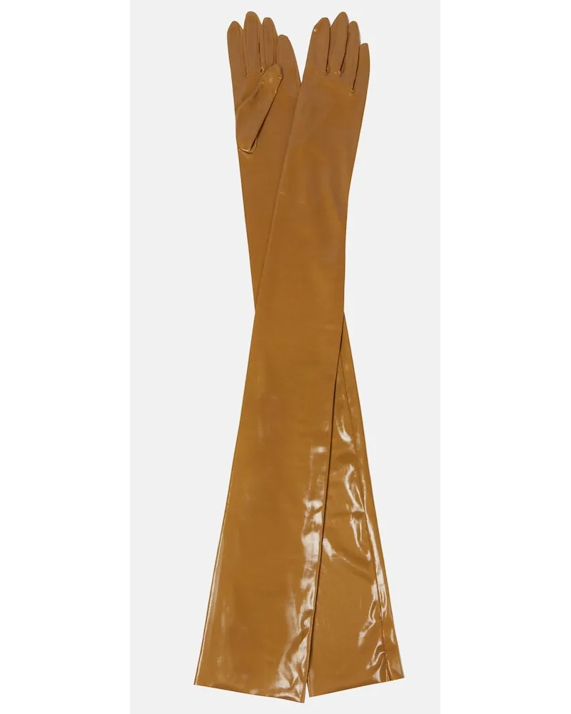 Dries van Noten Guanti in jersey Verde