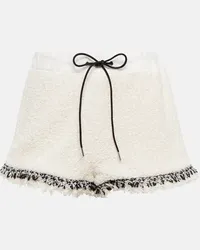 Sacai Shorts in tweed Bianco