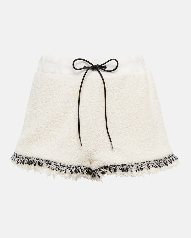 Sacai Shorts in tweed Bianco