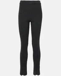 Magda Butrym Pantaloni slim in cashmere a coste Grigio