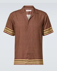 Orlebar Brown Camicia bowling Maitan Rosso