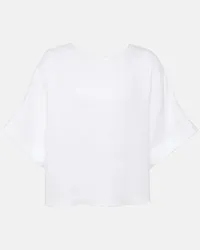 Loro Piana Top Morey in lino Bianco