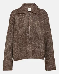 Varley Pullover Amelia con mezza zip Beige