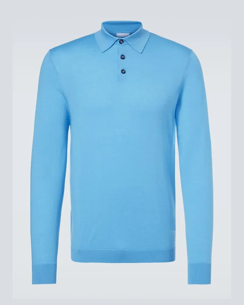 ALLUDE Polo in lana vergine Blu