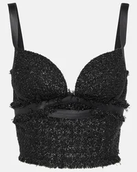 Versace Bustier in bouclé Nero