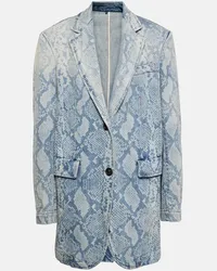 SPORTMAX Blazer di jeans con stampa Neutro