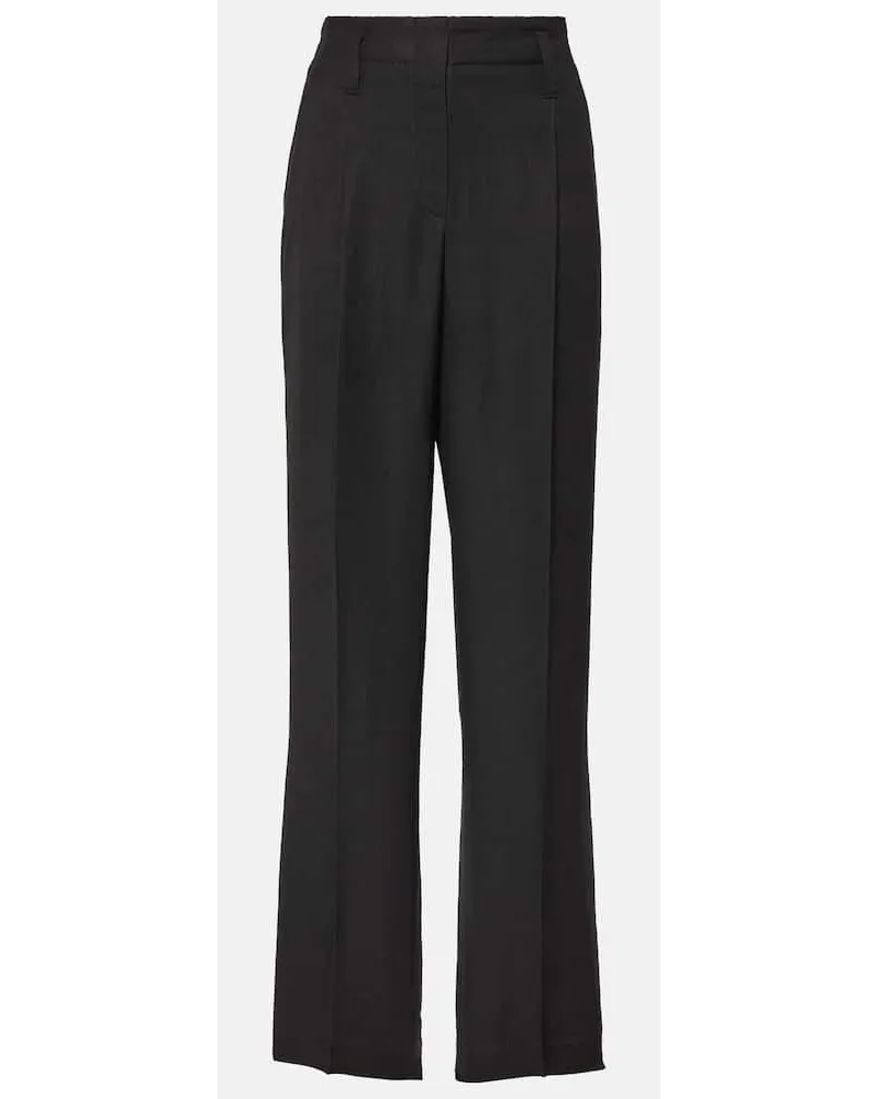 Brunello Cucinelli Pantaloni regular in twill Nero