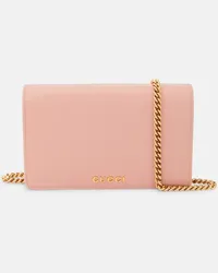 Gucci Clutch portafoglio Gucci Script in pelle Rosa