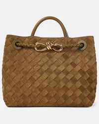 Bottega Veneta Borsa Andiamo Small in suede Marrone