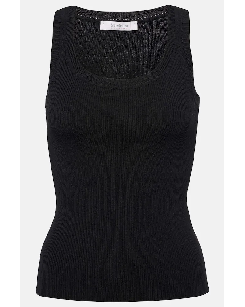 Max Mara Leisure - Tank top Siro in maglia a coste Nero