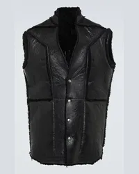 Rick Owens Gilet in shearling Nero