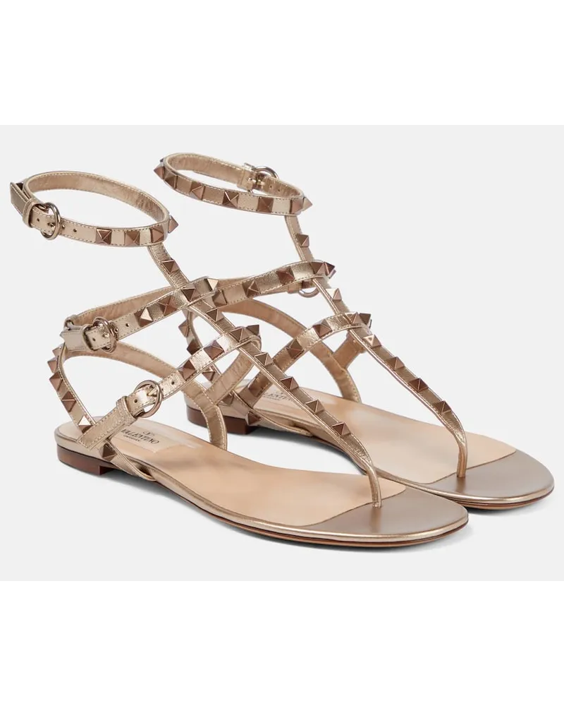 Valentino Garavani Sandali infradito VLogo in pelle Neutro
