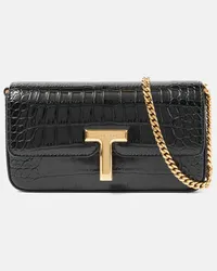 Tom Ford Borsa a tracolla Wallis Mini in vernice Nero