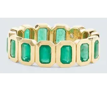 Anello in oro 18kt con smeraldi