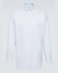 Loro Piana Camicia Oxford Agui in cotone a righe Bianco