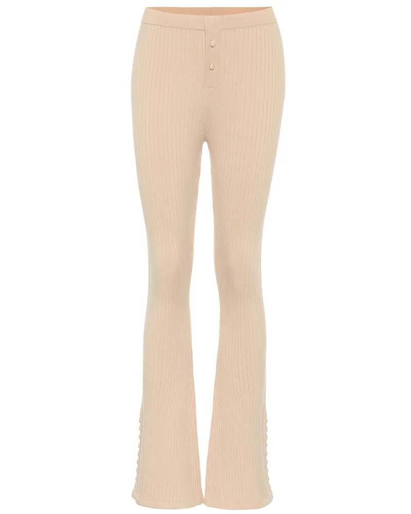 Live The Process Pantaloni sportivi in maglia a coste Beige