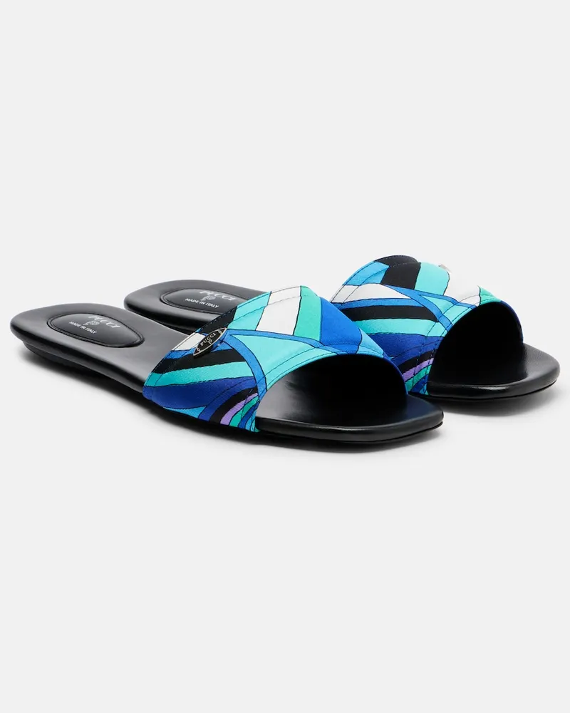 Emilio Pucci Sandali Yummy Iride in seta Blu