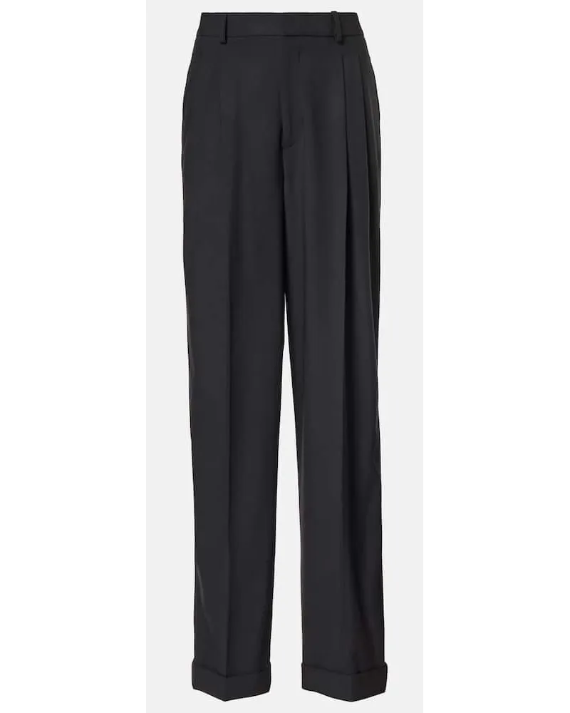 Ralph Lauren Pantaloni regular in misto lana Nero