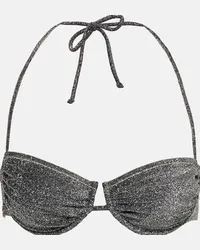 Reina Olga Top bikini Penny in Lurex Argento