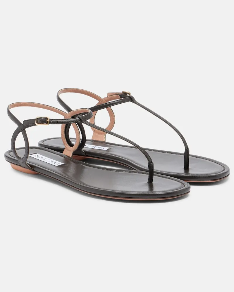 Aquazzura Sandali infradito Almost Bare in pelle Marrone
