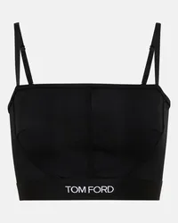 Tom Ford Bralette con logo Nero