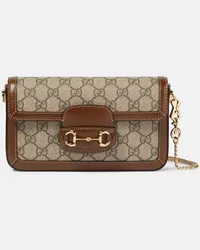 Gucci Clutch Gucci Horsebit 1955 in canvas Marrone