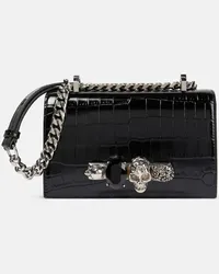 Alexander McQueen Borsa a tracolla Jewelled Satchel Small Nero