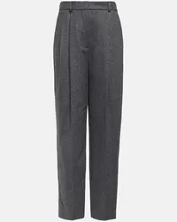 Totême Pantaloni regular con pieghe Grigio