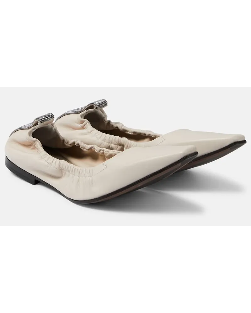 Brunello Cucinelli Ballerine in pelle Neutro