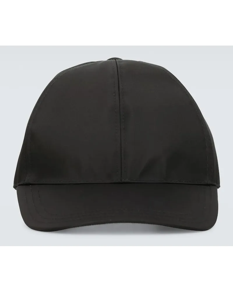 Prada Cappello da baseball in Re-Nylon Nero