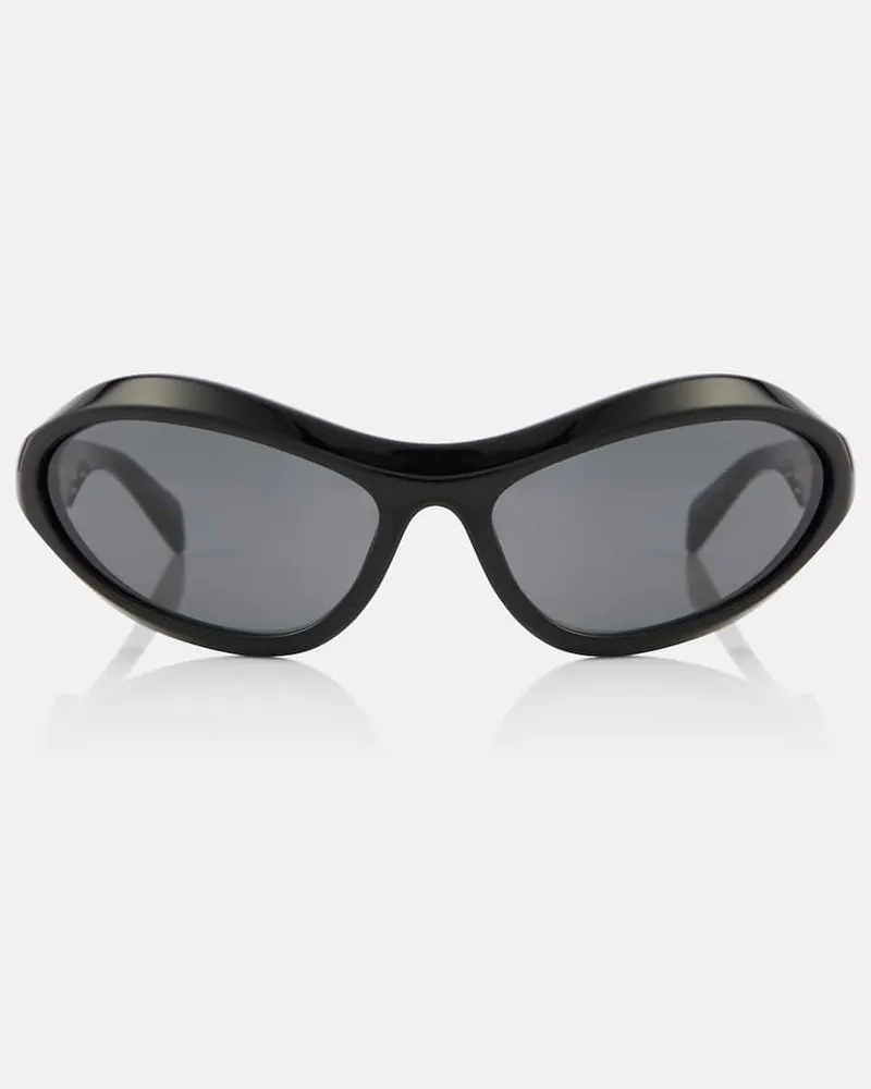 Prada Occhiali da sole ovali Nero