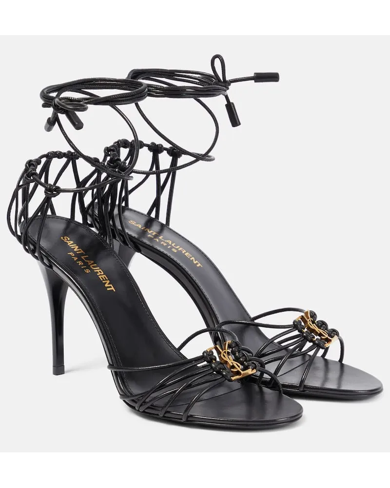 Saint Laurent Sandali Babylone 90 in pelle Nero