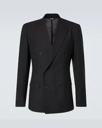 Dolce & Gabbana Blazer da abito doppiopetto in lana Grigio