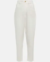 Brunello Cucinelli Pantaloni regular a vita alta Marrone