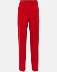 Norma Kamali Pantaloni tapered a vita bassa Rosso