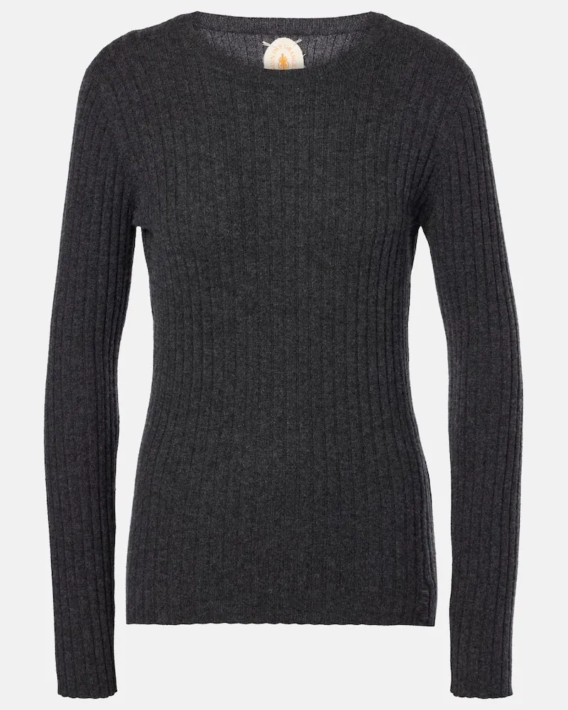 Jardin des Orangers Pullover in cashmere a coste Grigio