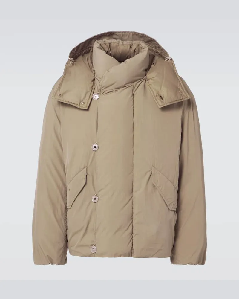 Christophe Lemaire Piumino in misto cotone Verde