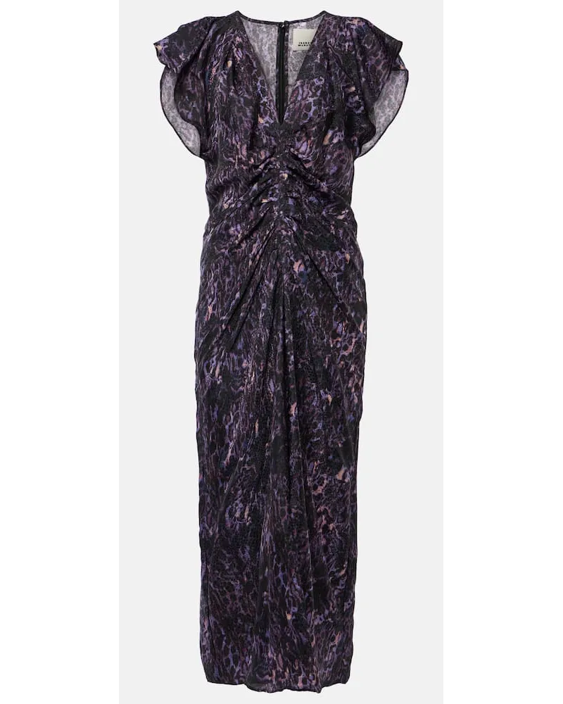 Isabel Marant Abito midi Lyndsay con stampa Multicolore