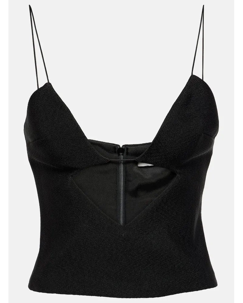 Christopher Esber Top Volcan con cut-out Nero