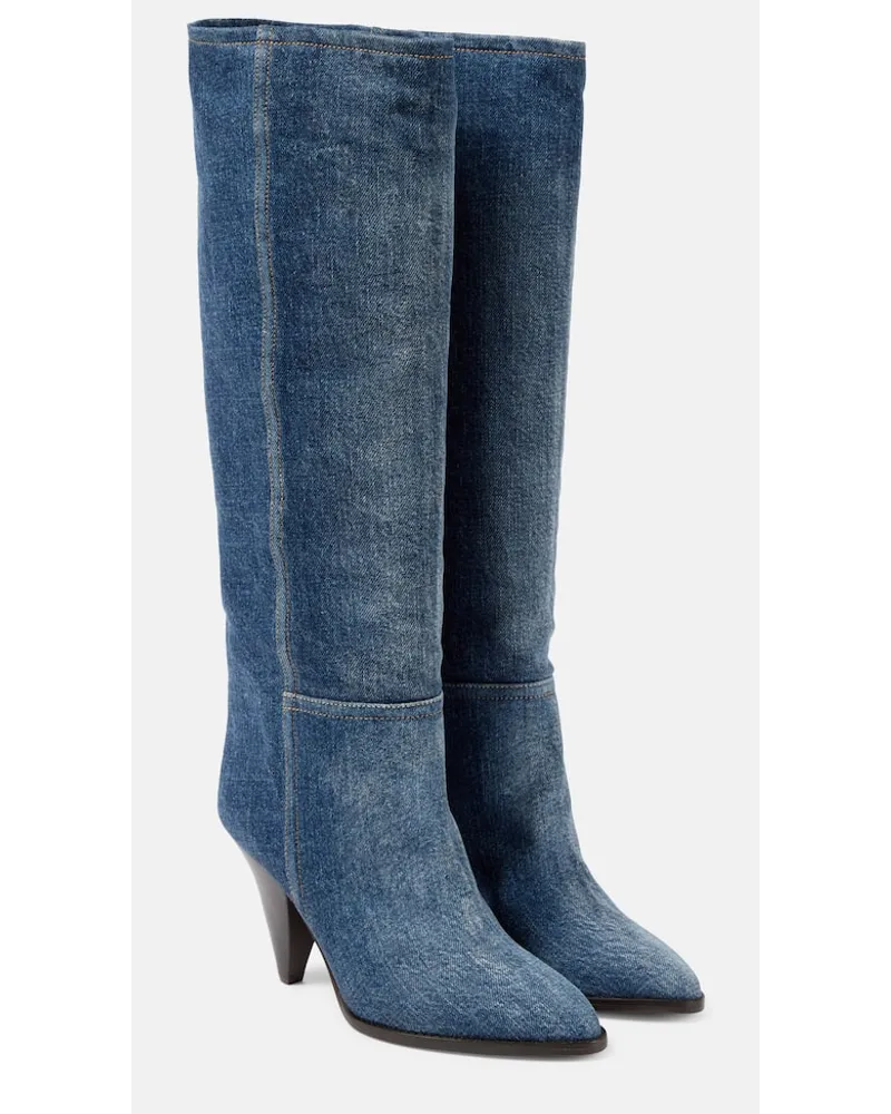 Isabel Marant Stivali Ririo in denim Blu