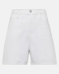 Frame Denim Shorts di jeans Easy a vita alta Bianco