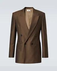 The Row Blazer Amman in mohair e lana Marrone